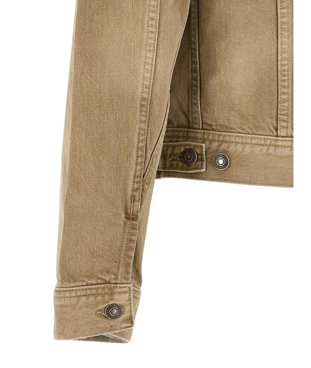 TOM FORD Бежевая хлопковая куртка, фото 4