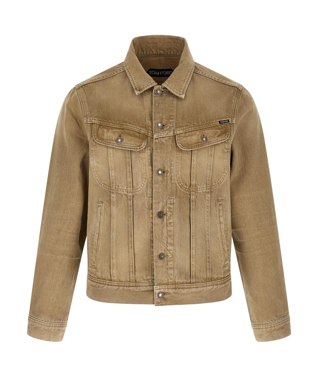 TOM FORD Бежевая хлопковая куртка, фото 1