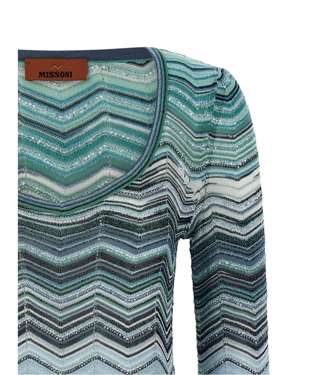 MISSONI Зеленые вискозное платье, фото 3