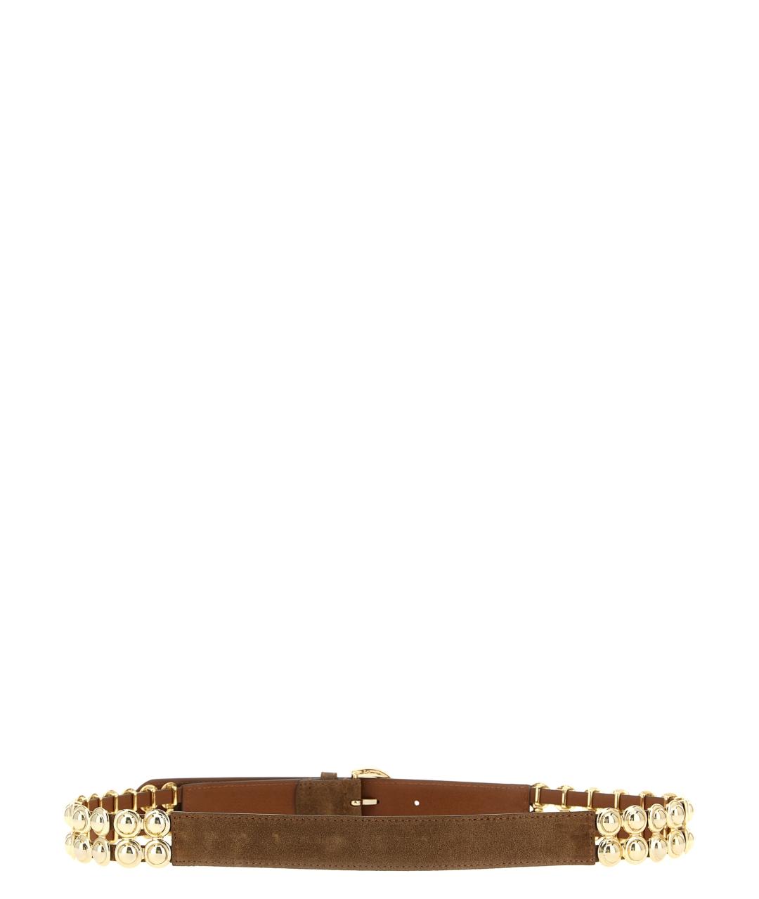 PINKO Коричневый кожаный ремень, фото 2