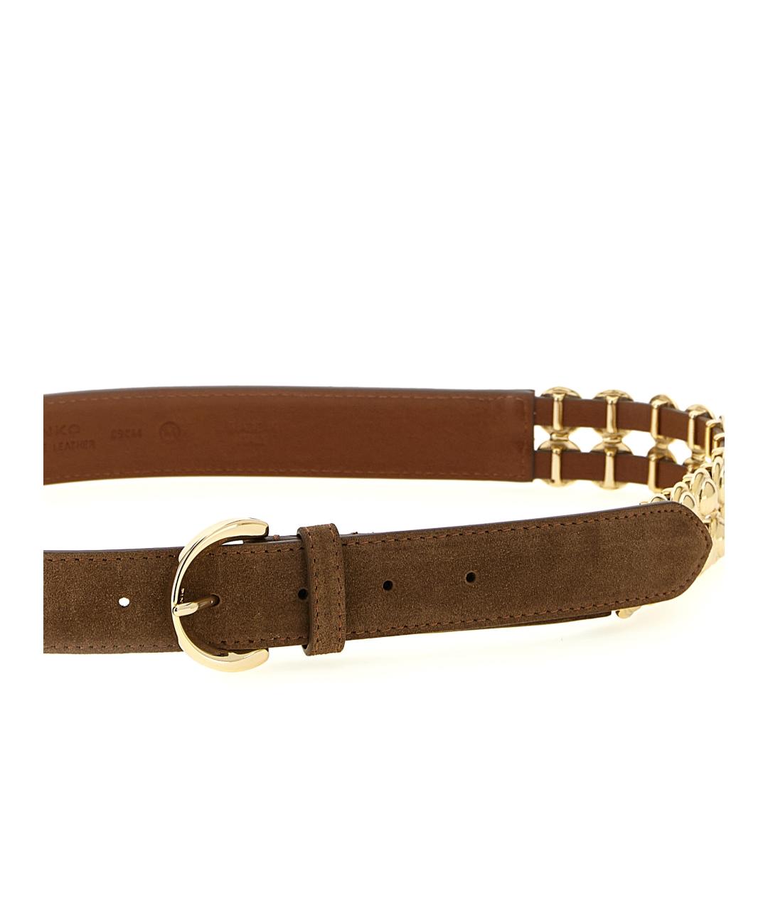 PINKO Коричневый кожаный ремень, фото 3