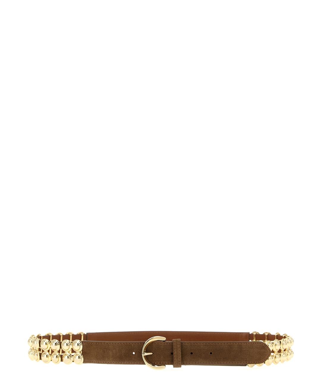 PINKO Коричневый кожаный ремень, фото 1