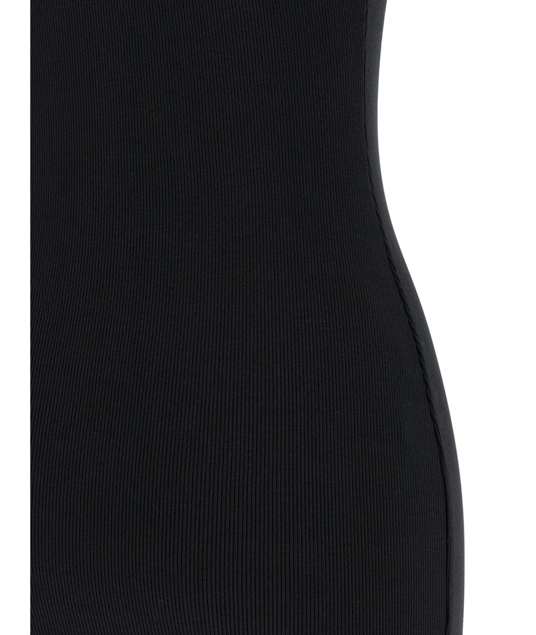 OFF-WHITE Черное хлопковое платье, фото 4