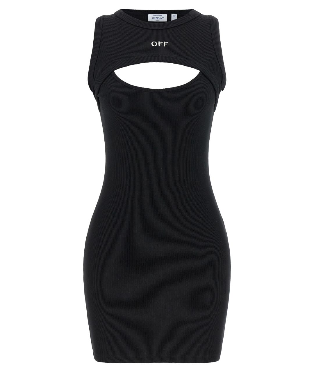 OFF-WHITE Черное хлопковое платье, фото 1