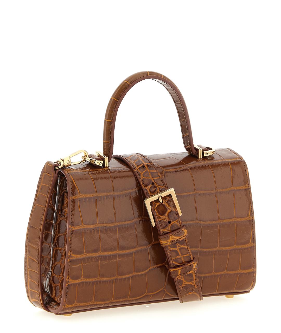 VERSACE Коричневая кожаная сумка тоут, фото 2