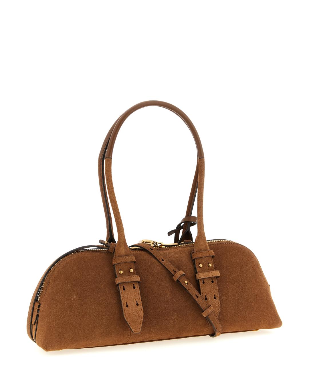 PINKO Коричневая кожаная сумка через плечо, фото 2