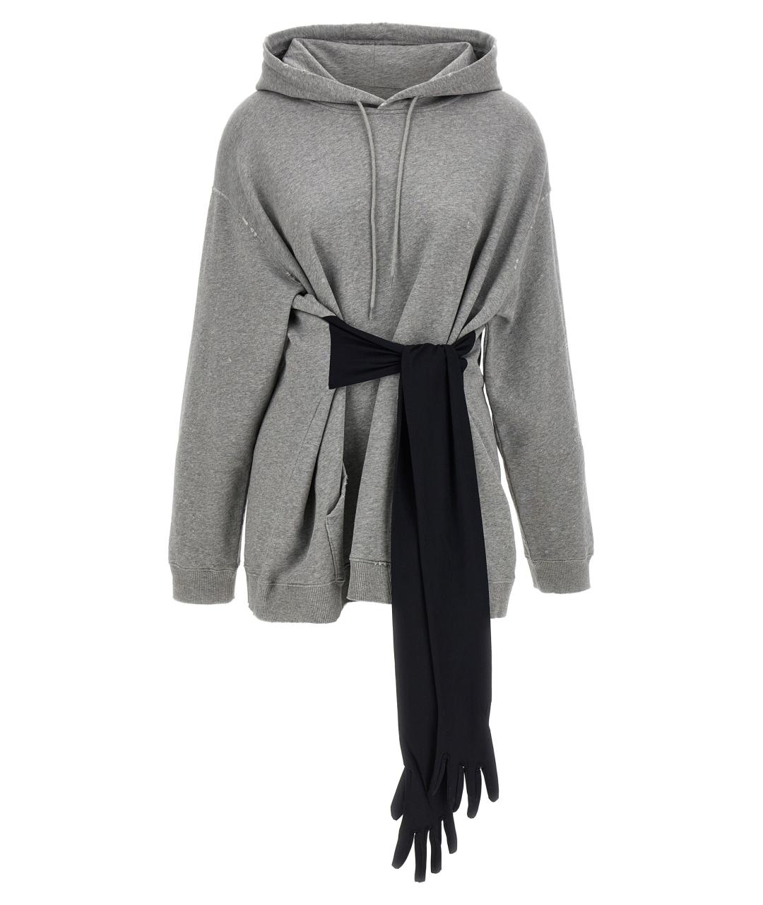 MM6 MAISON MARGIELA Серое хлопковое платье, фото 1