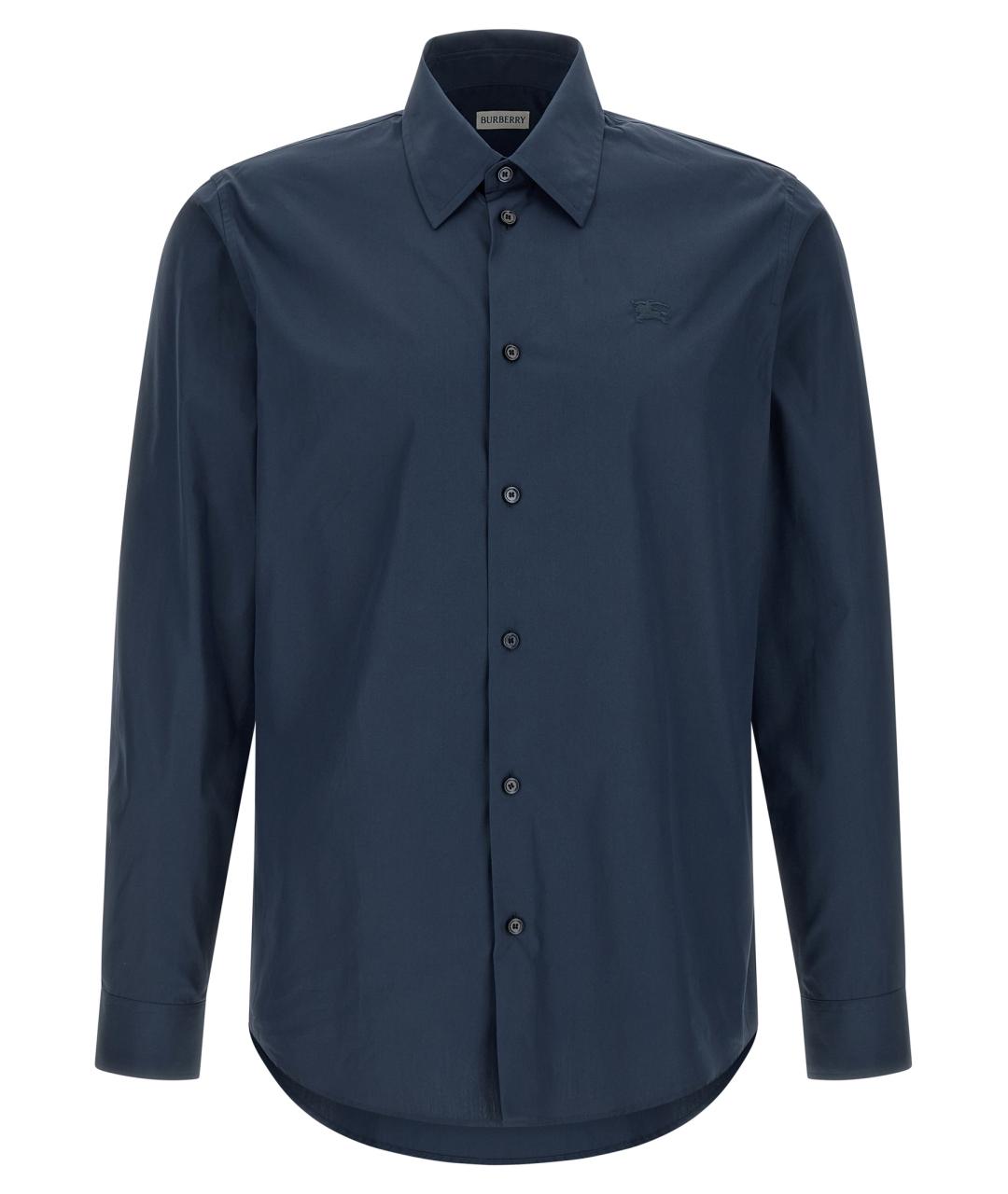 BURBERRY Синяя хлопковая кэжуал рубашка, фото 1
