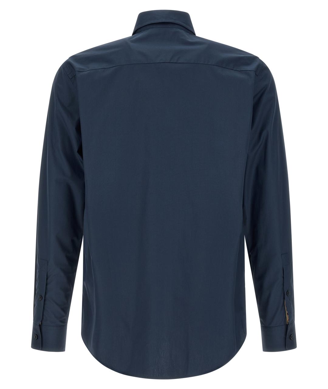 BURBERRY Синяя хлопковая кэжуал рубашка, фото 2