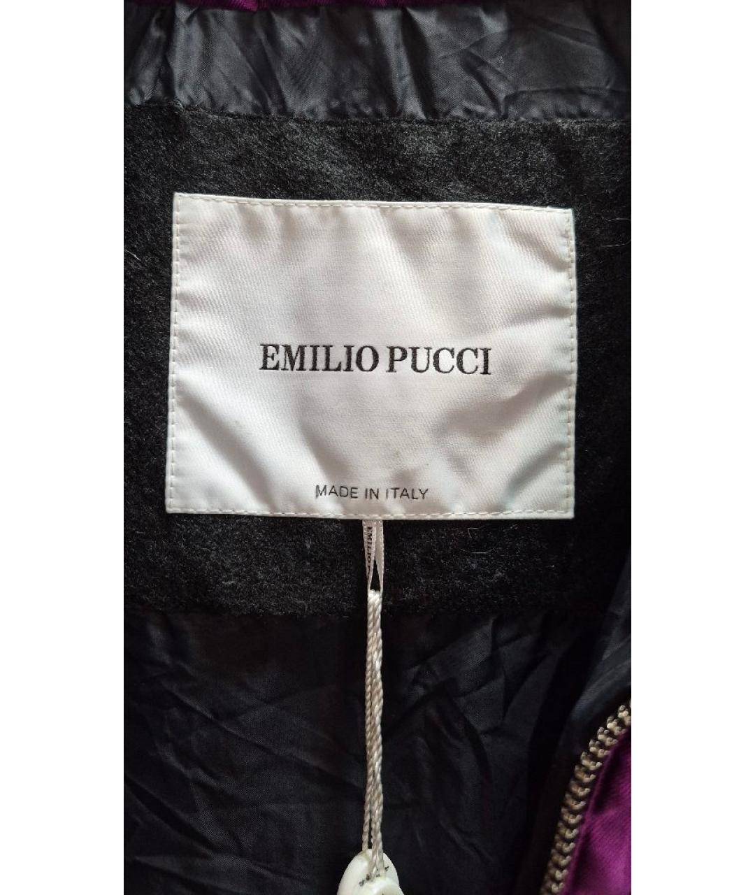 EMILIO PUCCI Фиолетовый вискозный пуховик, фото 8