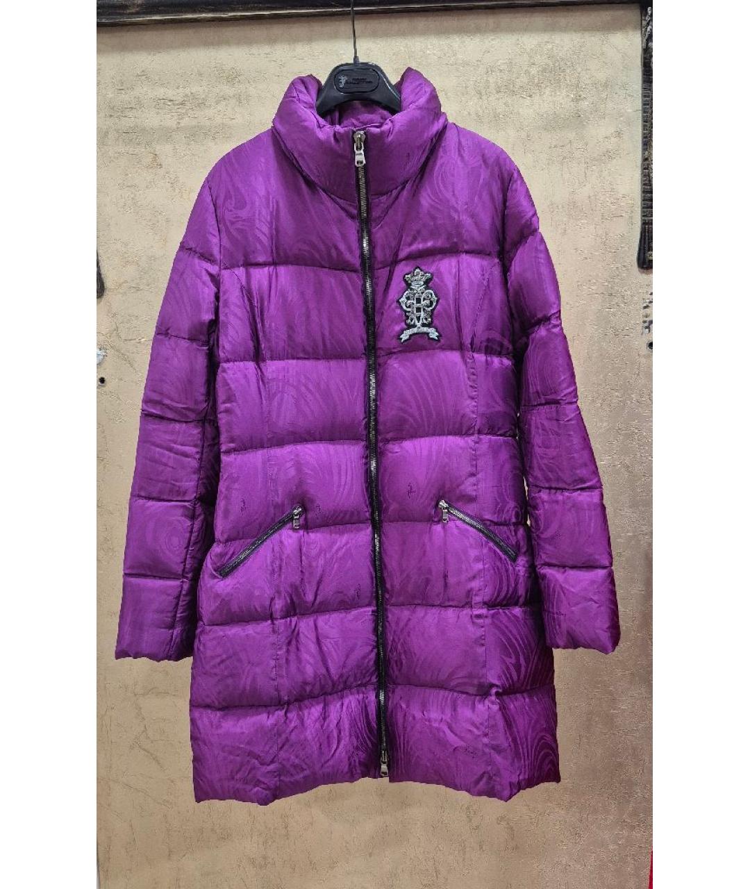 EMILIO PUCCI Фиолетовый вискозный пуховик, фото 10