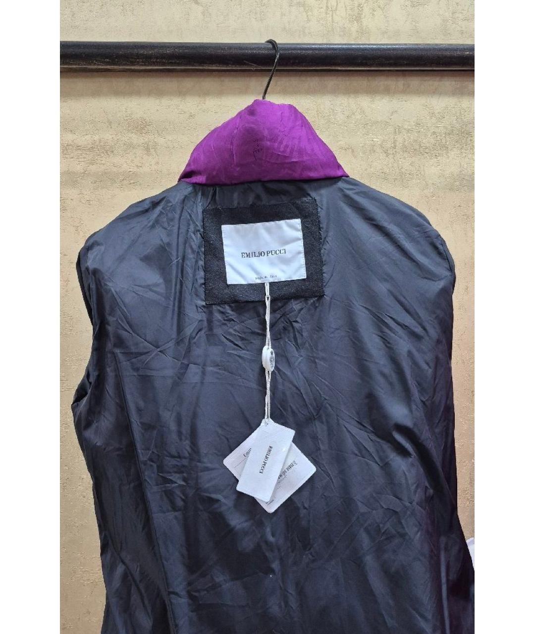 EMILIO PUCCI Фиолетовый вискозный пуховик, фото 3