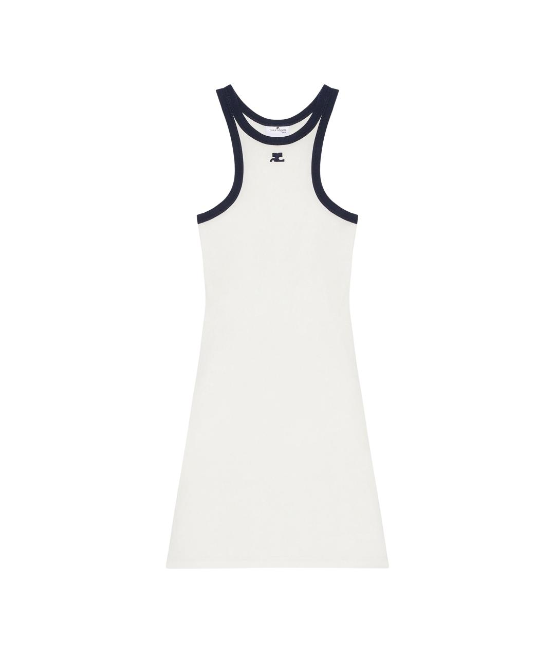 COURREGES Белое хлопковое повседневное платье, фото 1