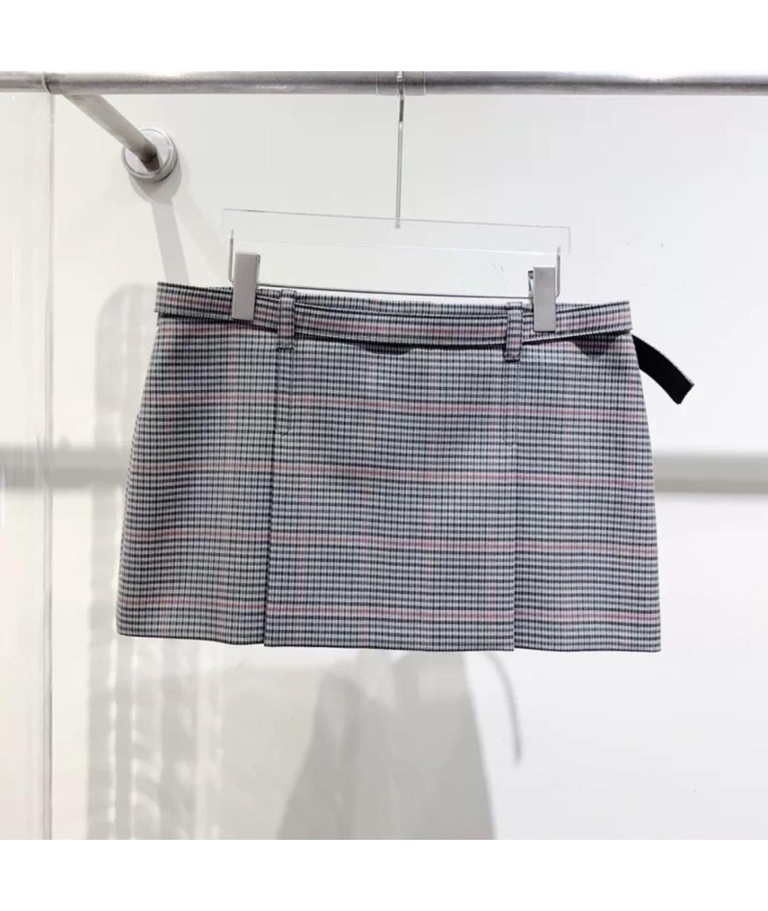 MIU MIU Мульти хлопковая юбка мини, фото 5