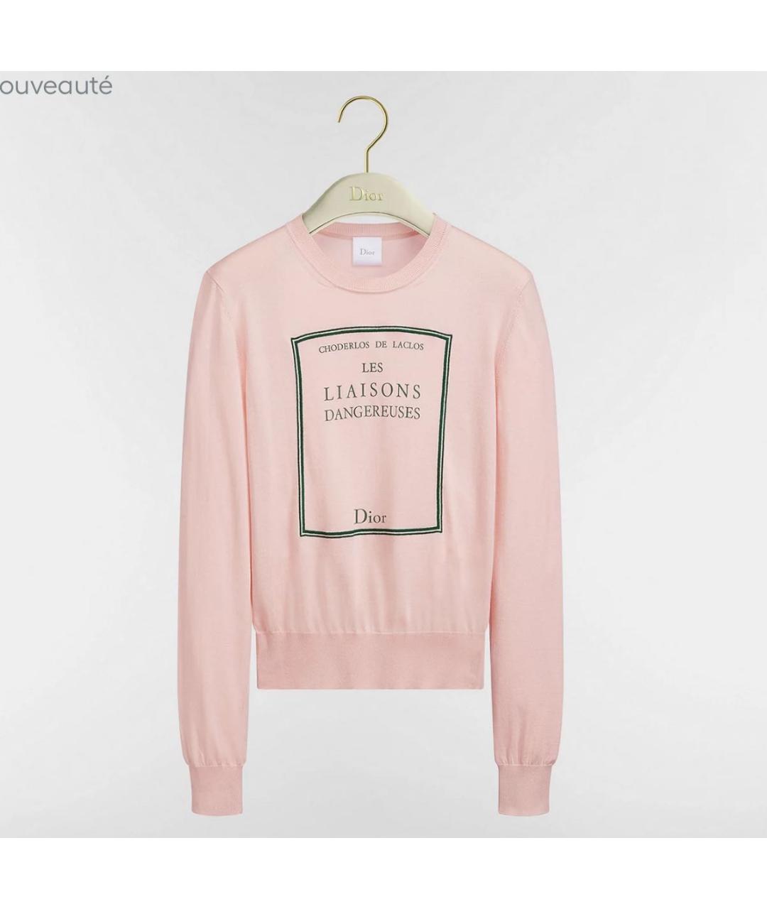 CHRISTIAN DIOR Розовый джемпер / свитер, фото 4