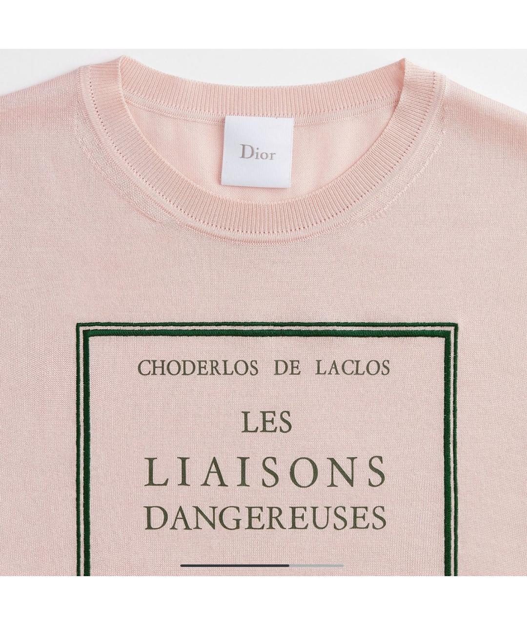 CHRISTIAN DIOR Розовый джемпер / свитер, фото 3