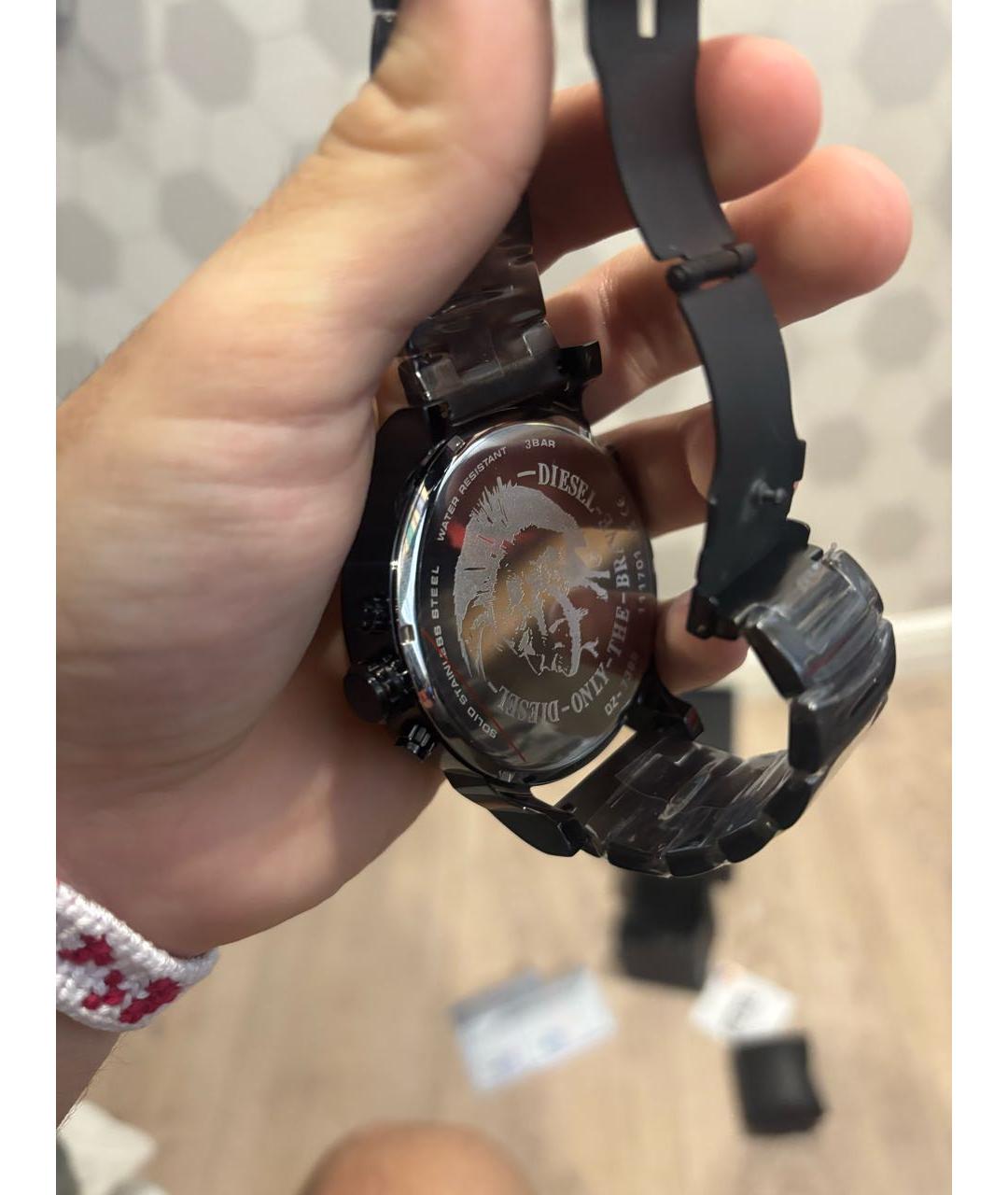 DIESEL Черные стальные часы, фото 3