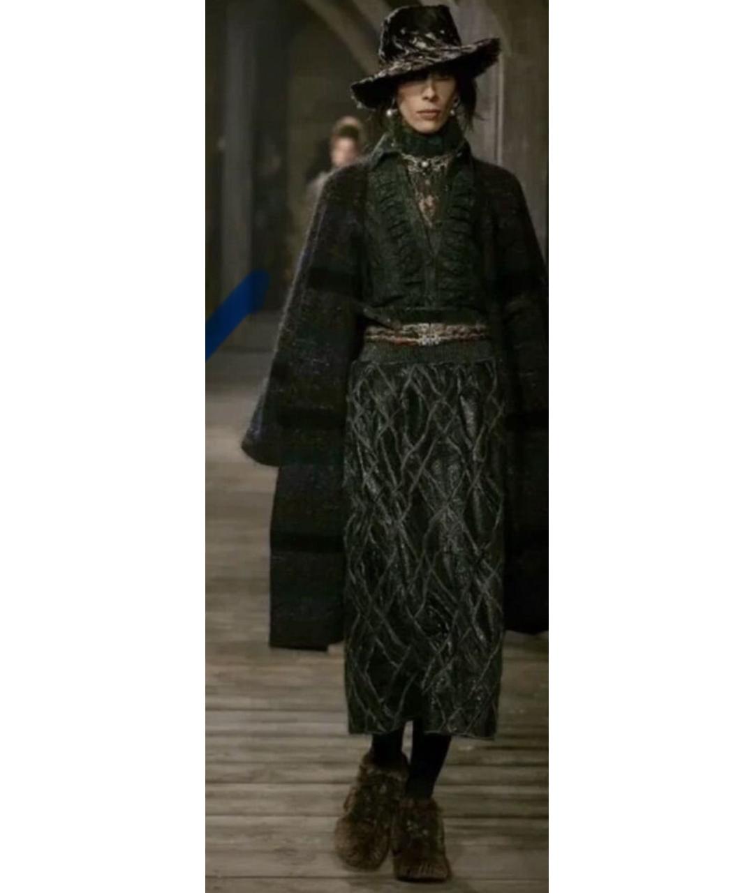 CHANEL Зеленая шерстяная блузы, фото 2