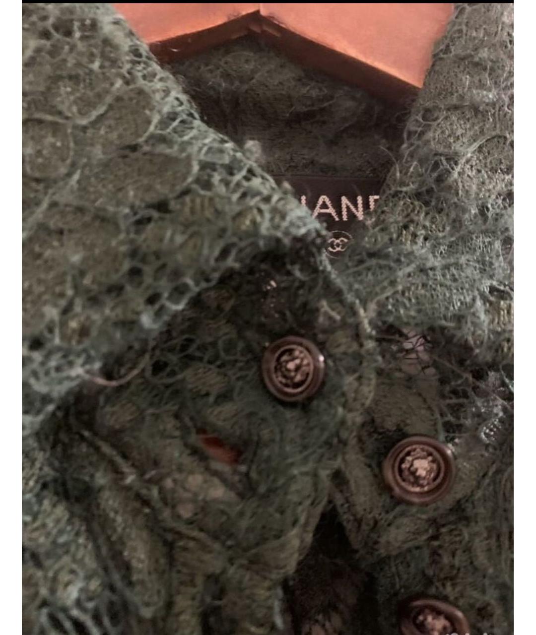 CHANEL Зеленая шерстяная блузы, фото 3