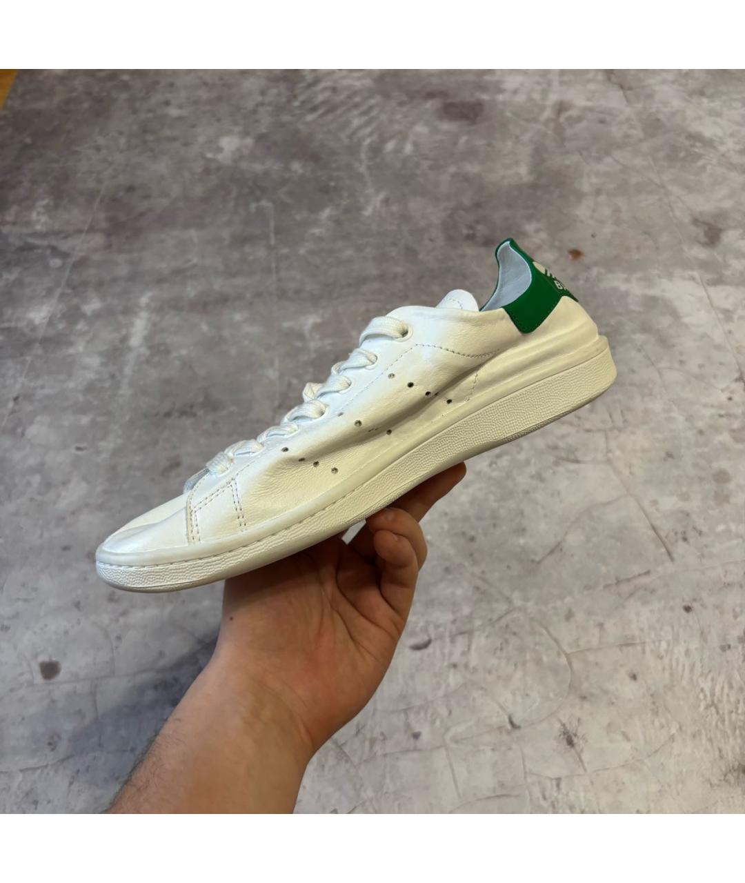 BALENCIAGA Белые кожаные низкие кроссовки / кеды, фото 8