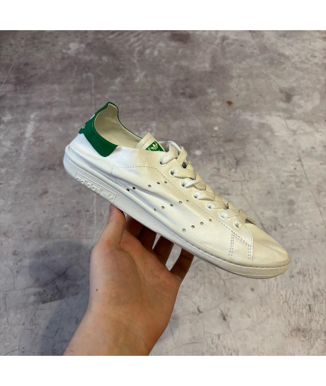 BALENCIAGA Белые кожаные низкие кроссовки / кеды, фото 9