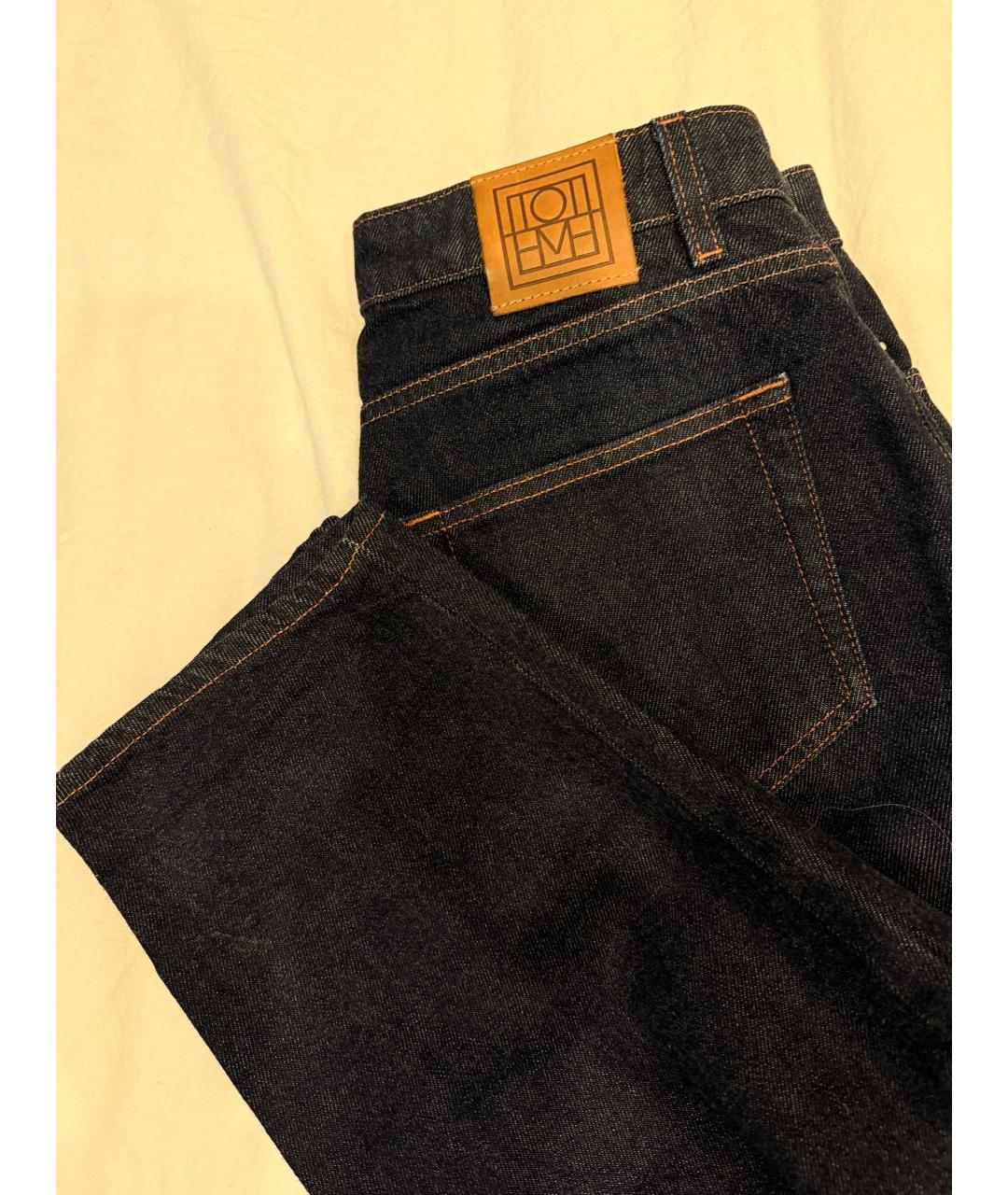 TOTEME Темно-синие хлопковые прямые джинсы, фото 4