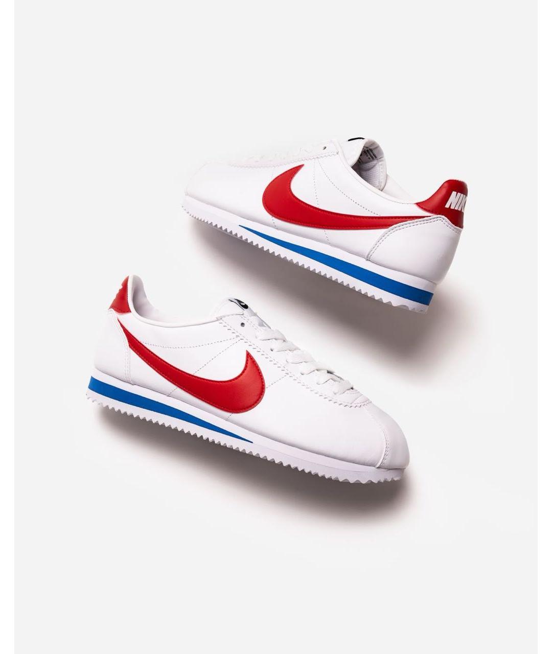 NIKE Белые кожаные низкие кроссовки / кеды, фото 7