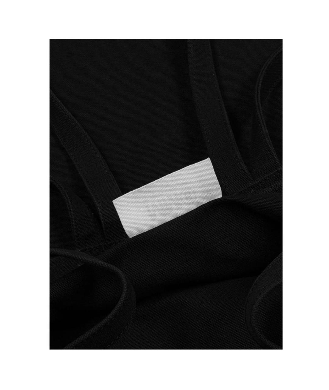 MM6 MAISON MARGIELA Черная тканевая сумка тоут, фото 5