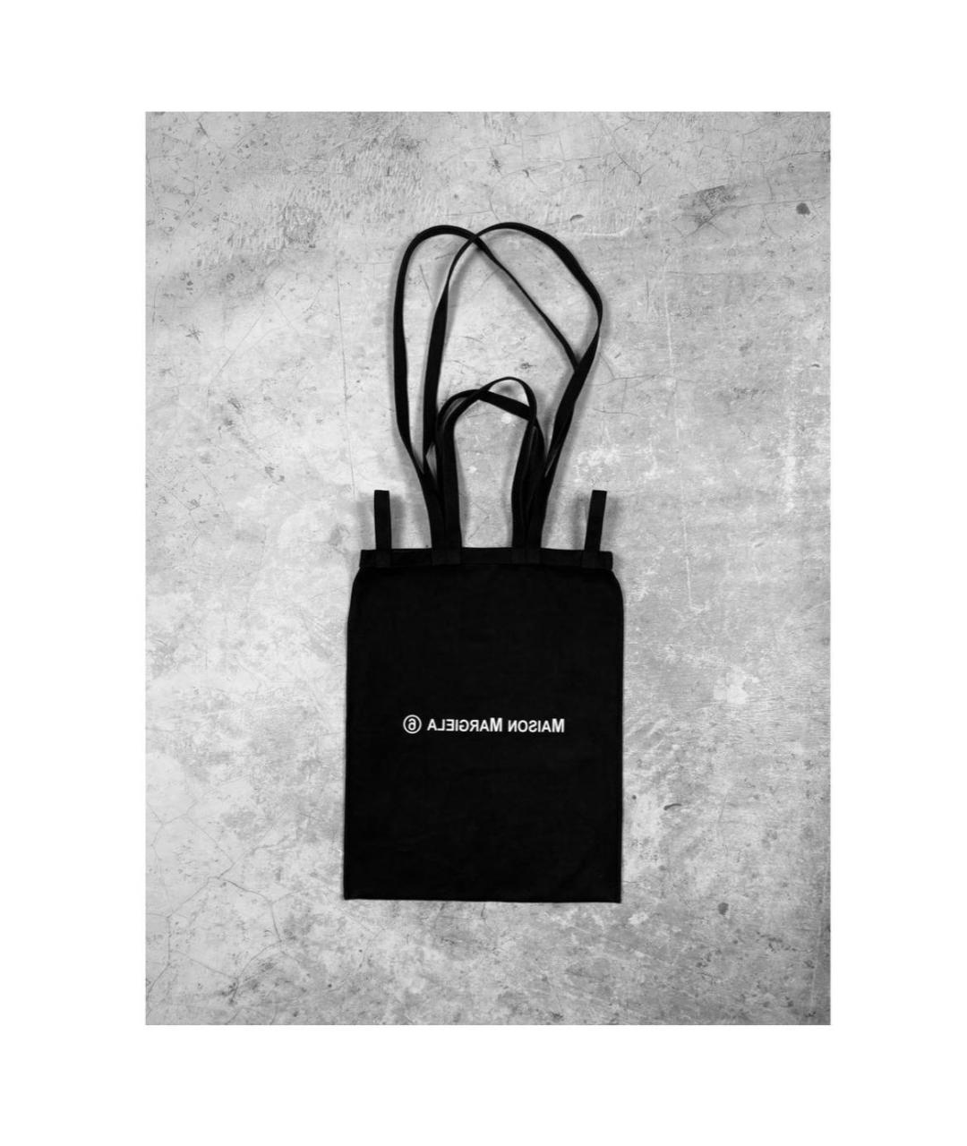 MM6 MAISON MARGIELA Черная тканевая сумка тоут, фото 7