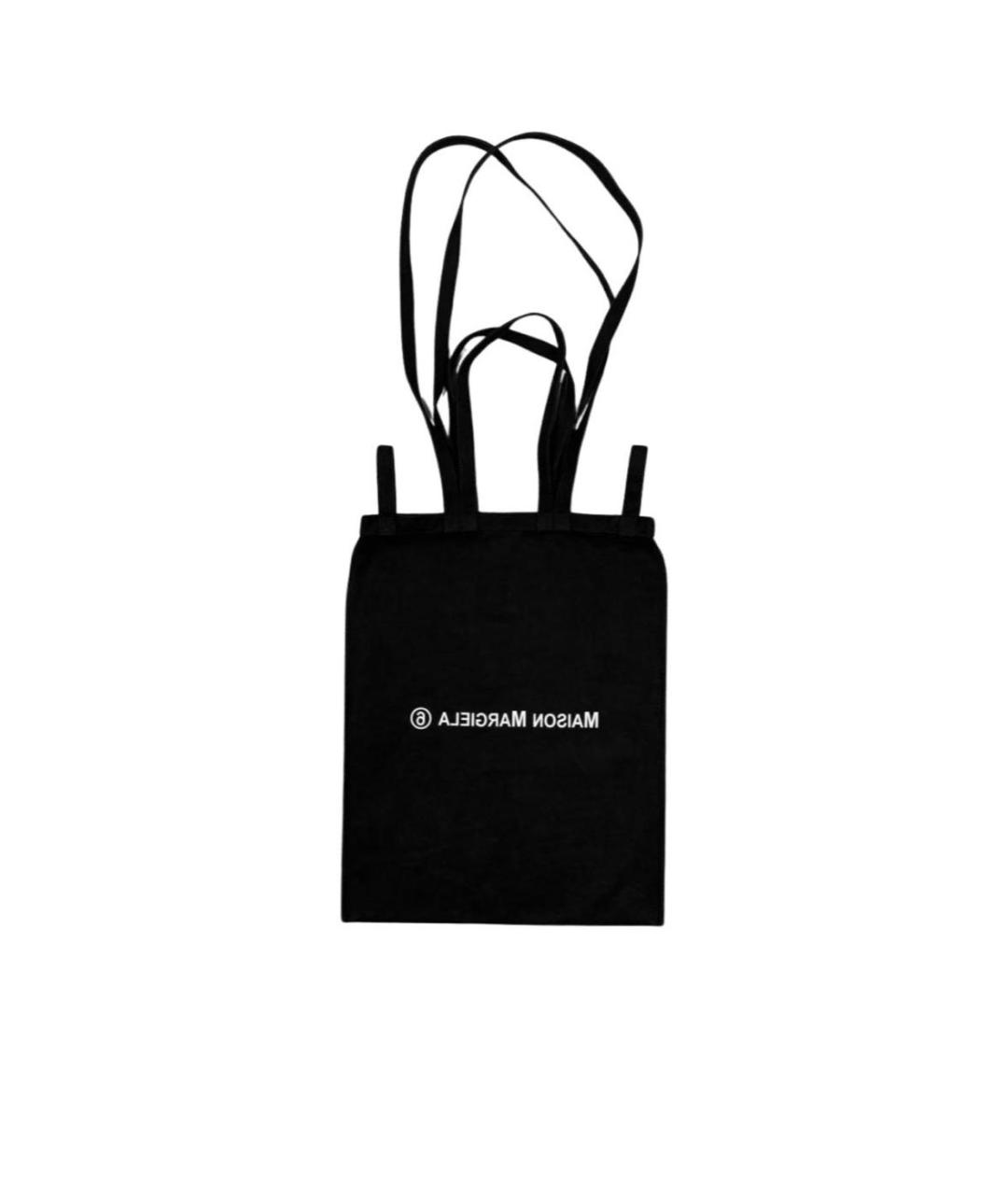 MM6 MAISON MARGIELA Черная тканевая сумка тоут, фото 8