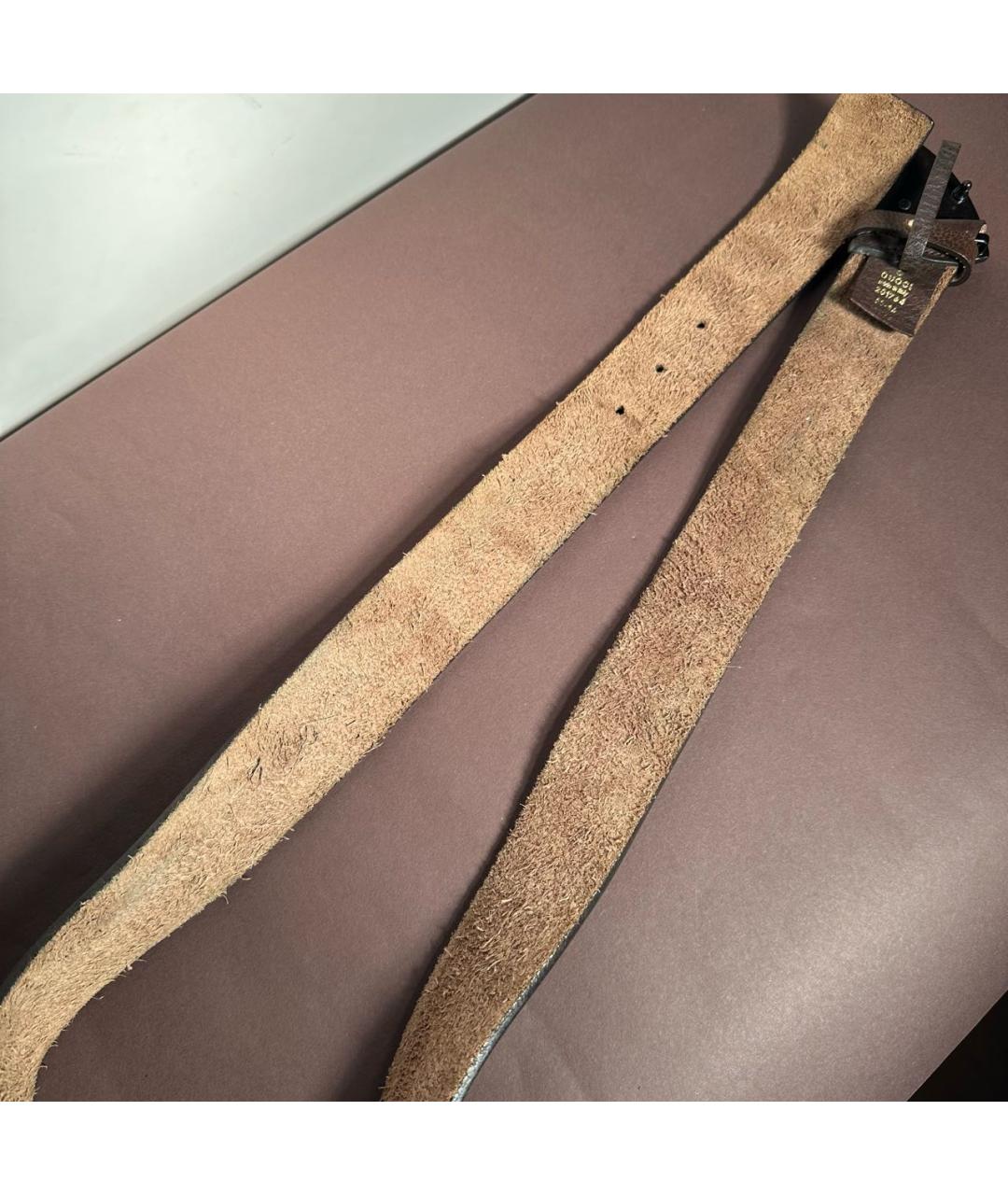 GUCCI Коричневый кожаный ремень, фото 4