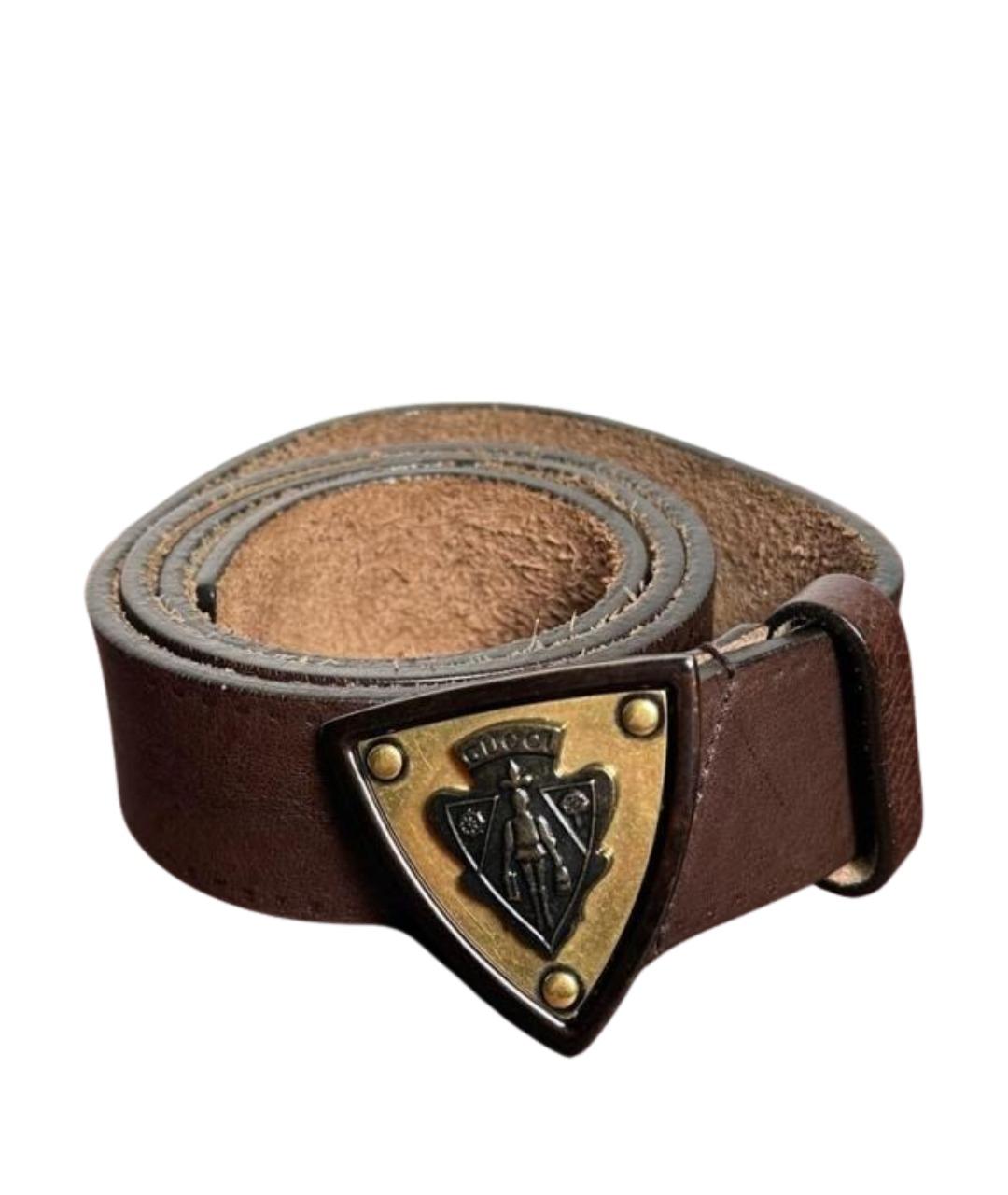 GUCCI Коричневый кожаный ремень, фото 1