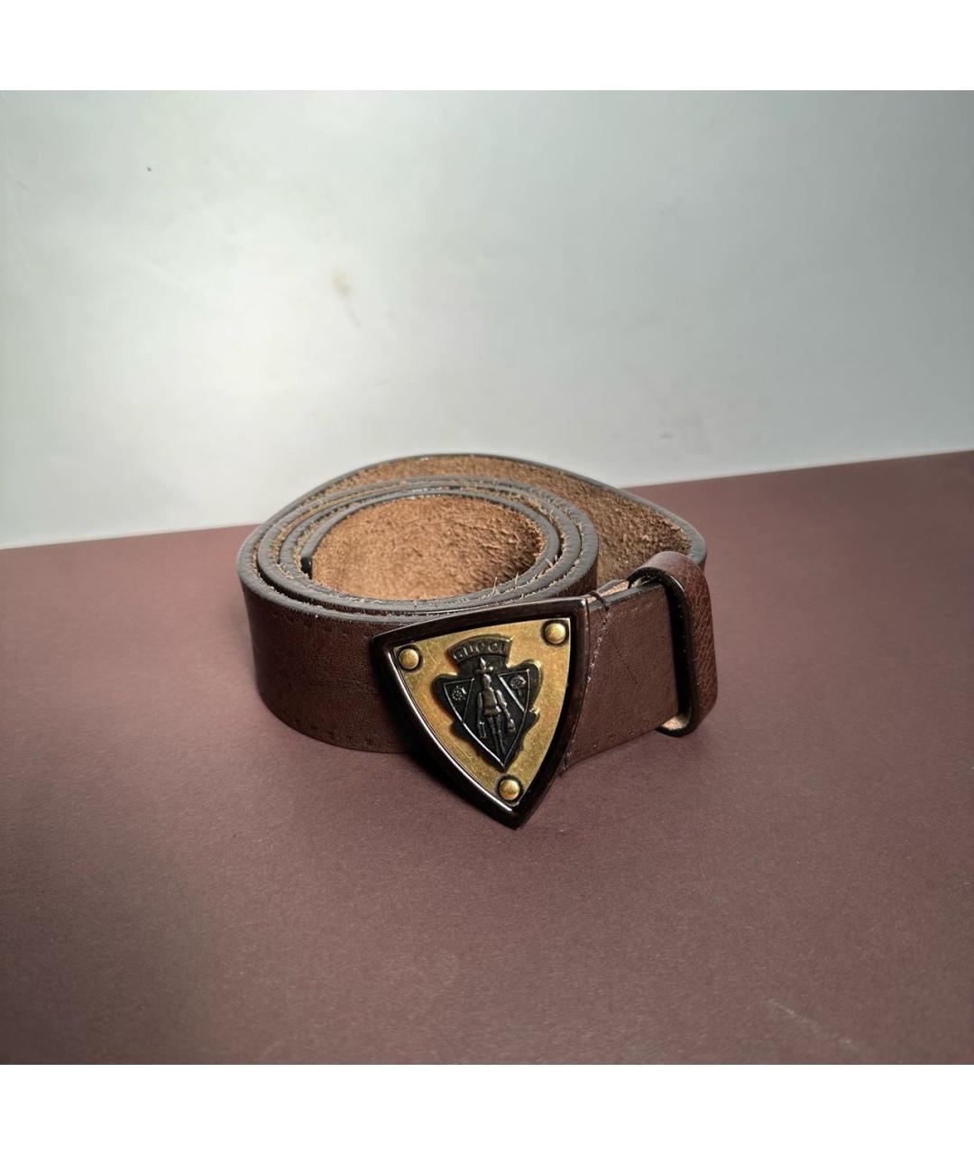 GUCCI Коричневый кожаный ремень, фото 5