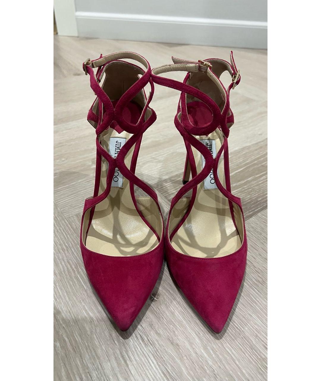 JIMMY CHOO Фуксия замшевые туфли, фото 2
