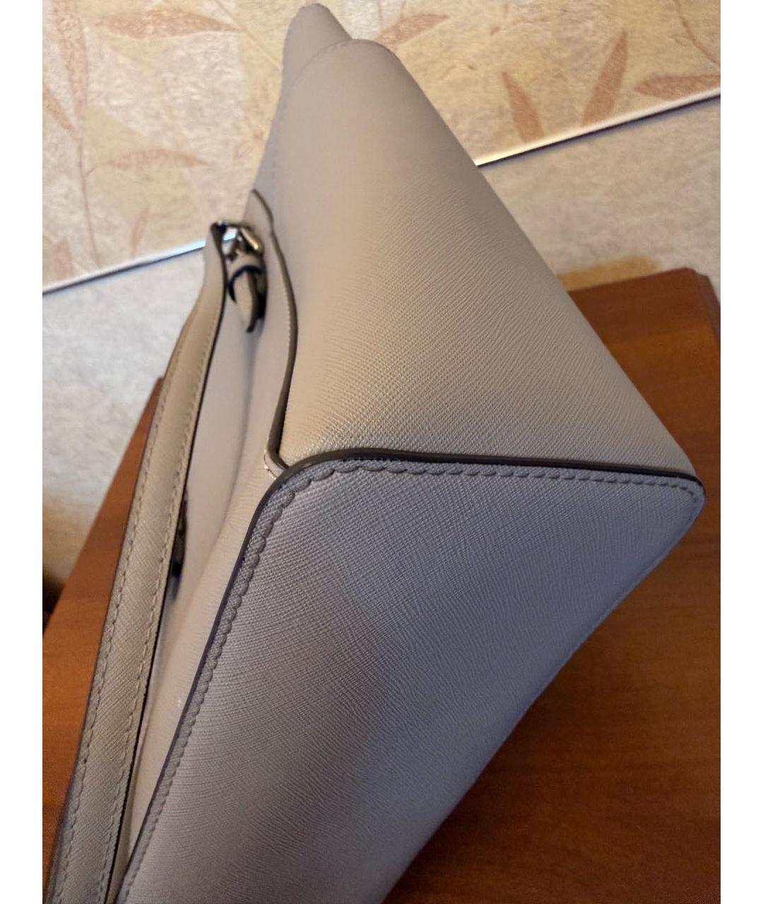 MICHAEL KORS Серая сумка с короткими ручками из искусственной кожи, фото 6