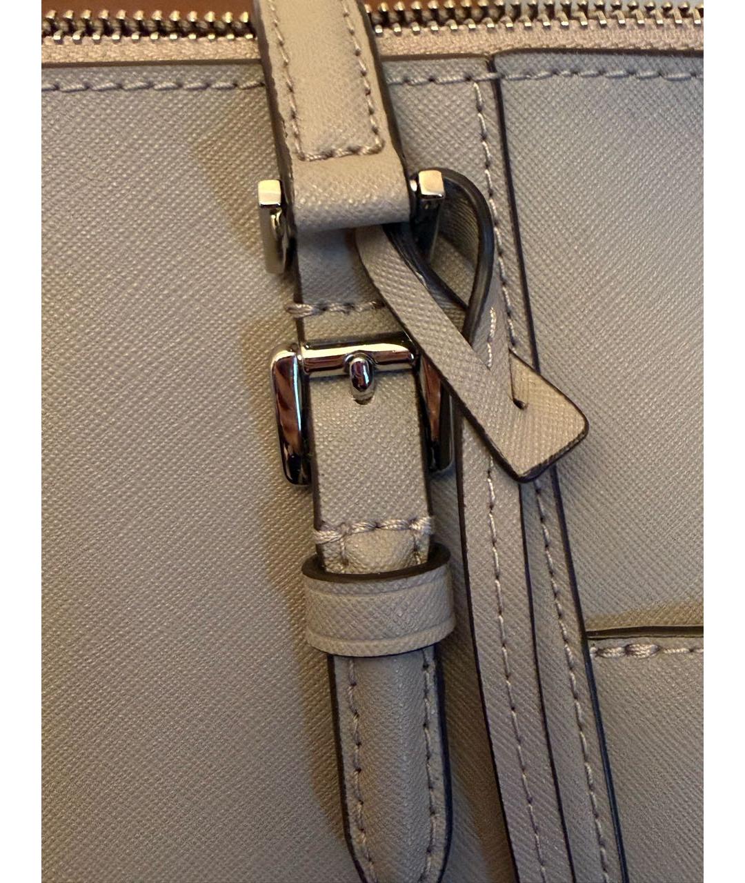 MICHAEL KORS Серая сумка с короткими ручками из искусственной кожи, фото 7