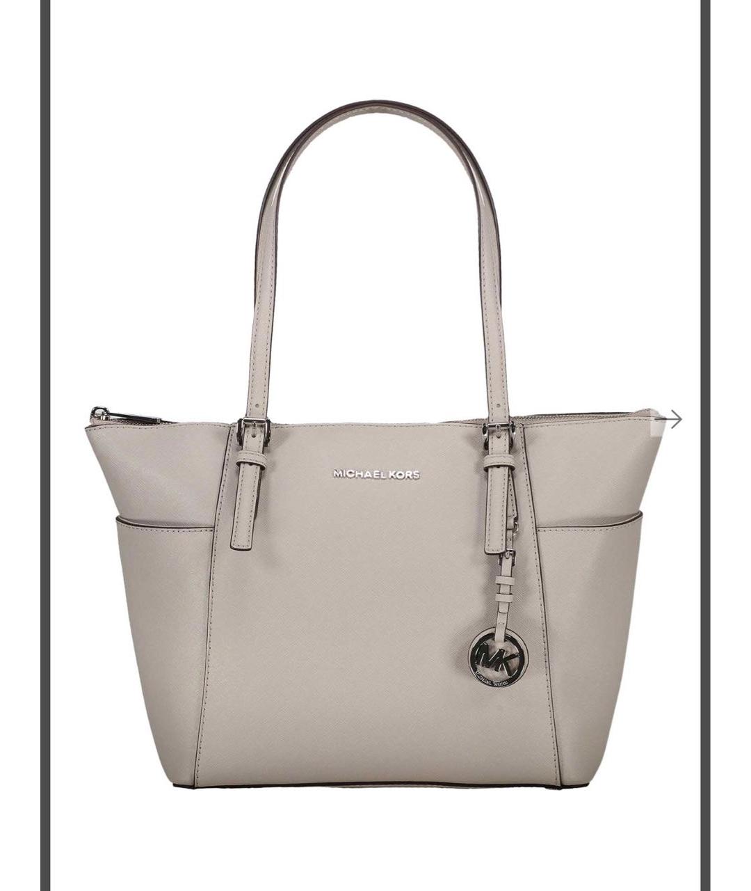 MICHAEL KORS Серая сумка с короткими ручками из искусственной кожи, фото 9