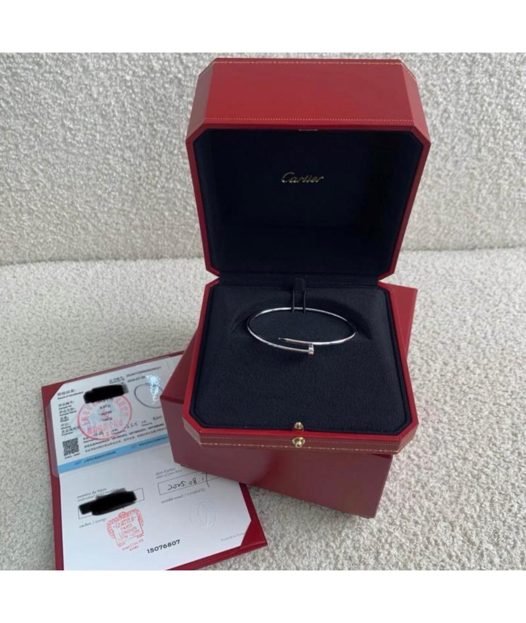 CARTIER Серебрянный браслет из белого золота, фото 2