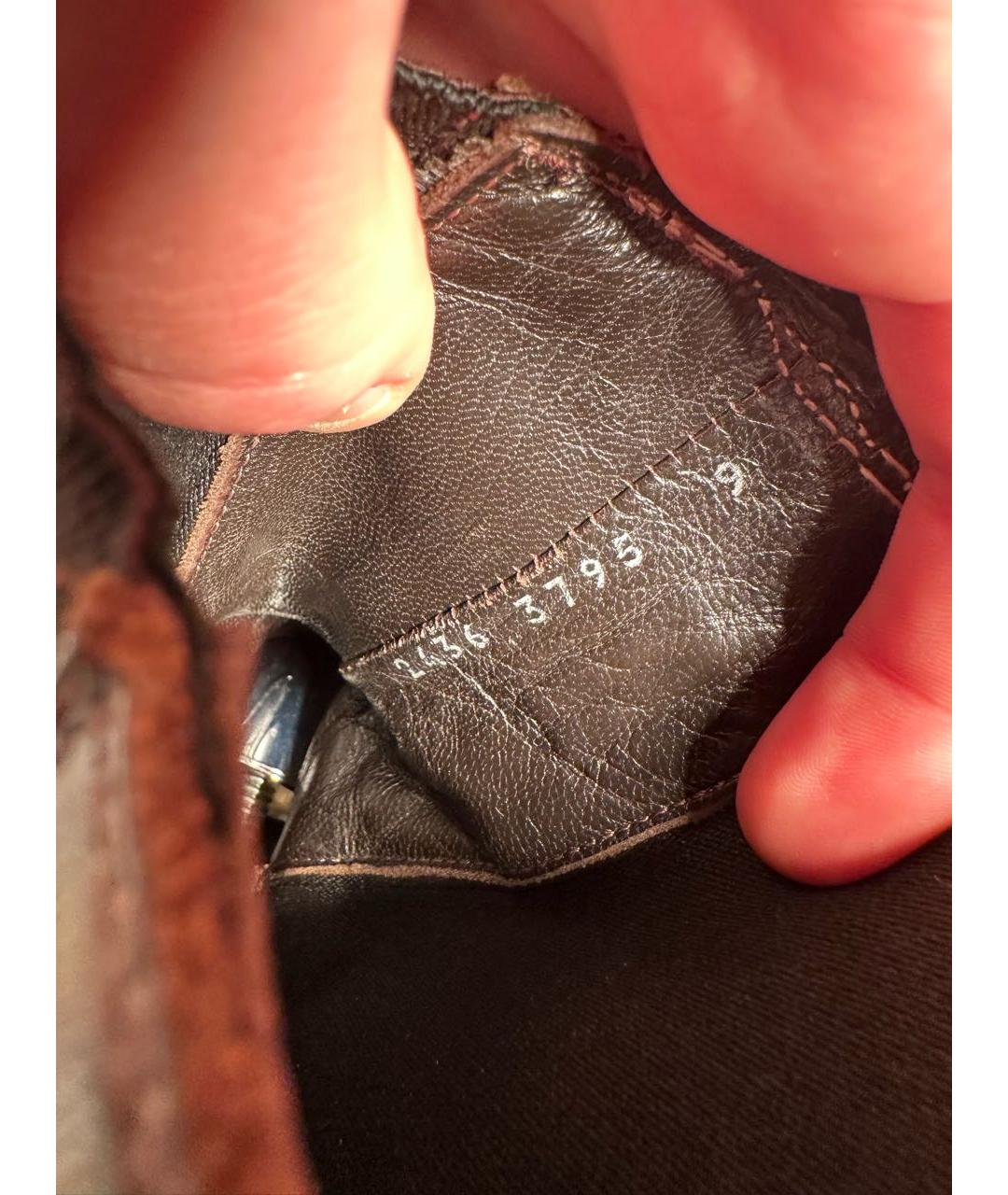 DOLCE&GABBANA Коричневые кожаные высокие ботинки, фото 5