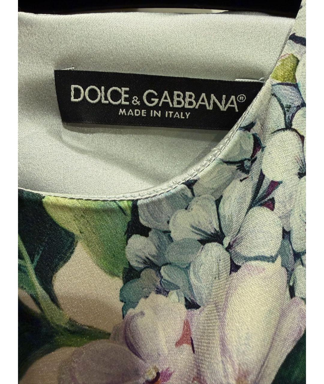 DOLCE&GABBANA Мульти шелковое коктейльное платье, фото 2