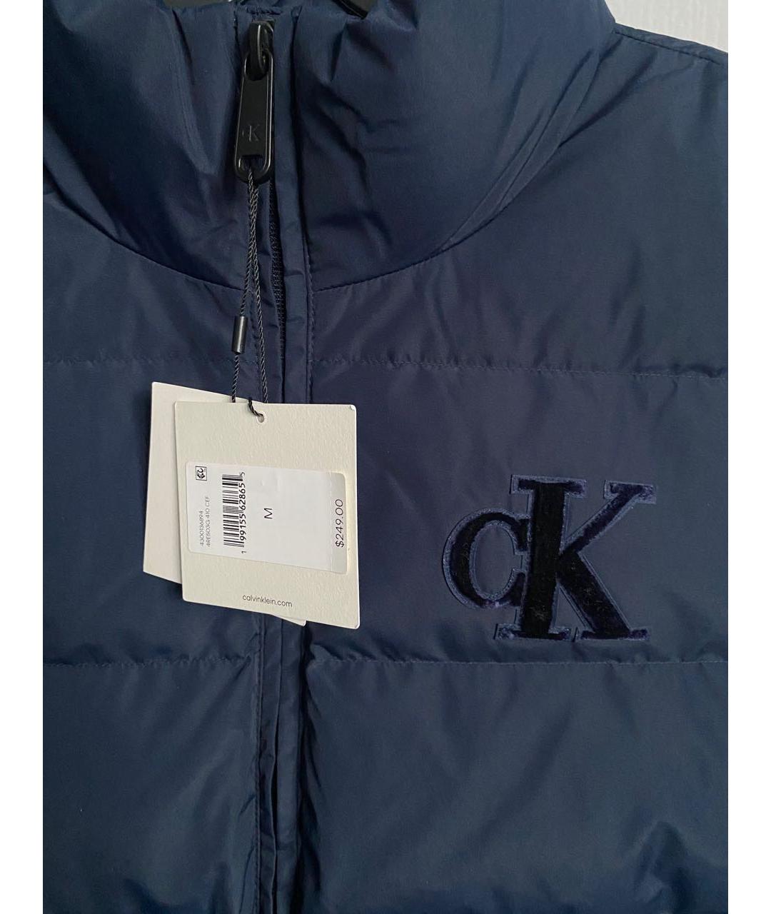 CALVIN KLEIN Синий полиэстеровый пуховик, фото 3