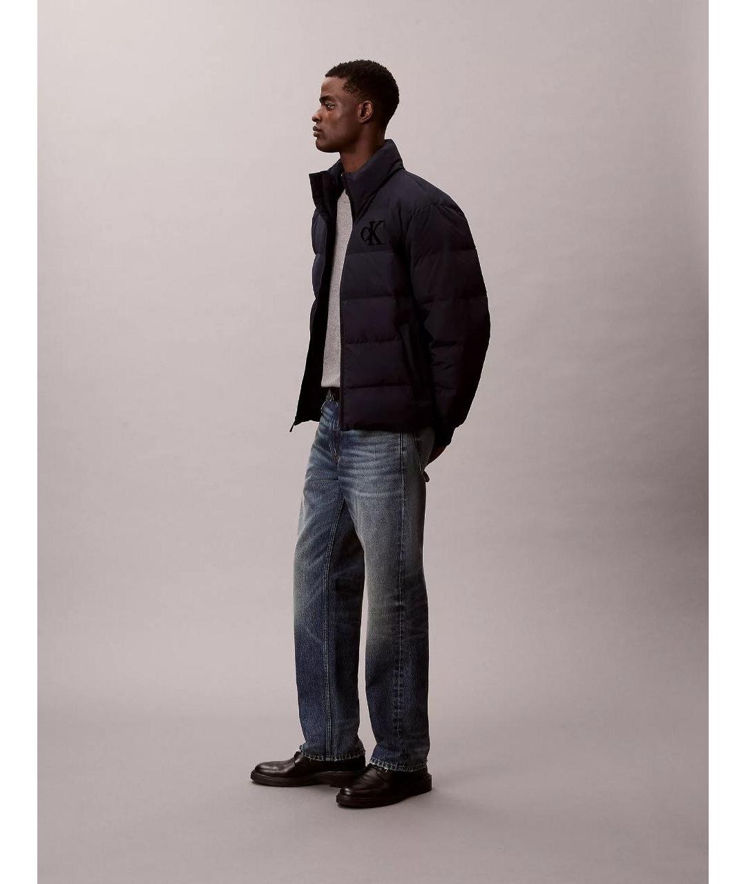 CALVIN KLEIN Синий полиэстеровый пуховик, фото 8