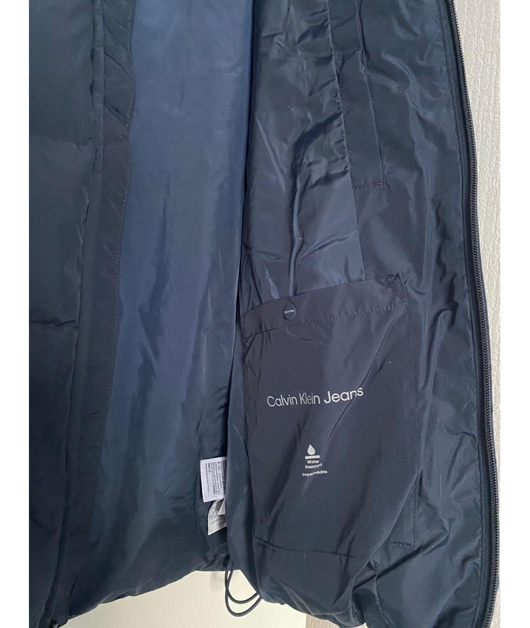 CALVIN KLEIN Синий полиэстеровый пуховик, фото 5