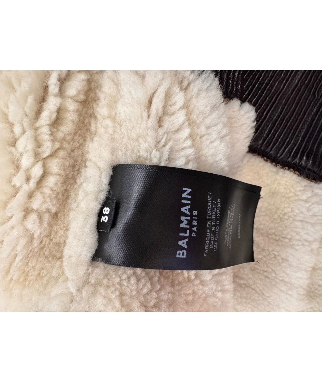 BALMAIN Коричневая меховая дубленка, фото 5