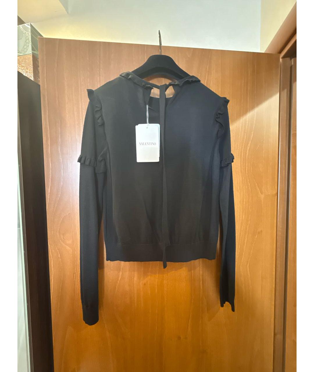 VALENTINO Черный шерстяной джемпер / свитер, фото 2