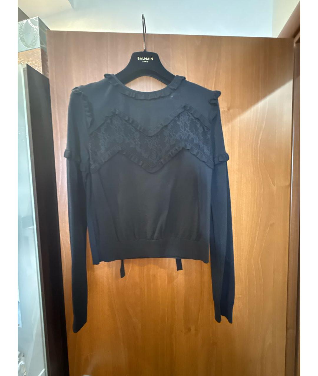 VALENTINO Черный шерстяной джемпер / свитер, фото 8