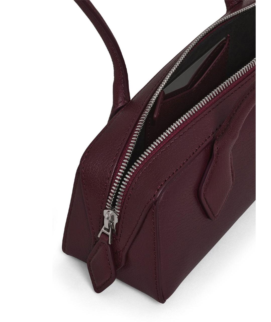 ALAIA Бордовая кожаная сумка через плечо, фото 3