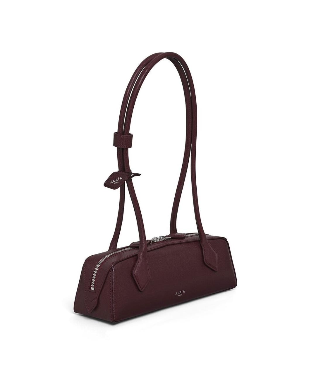 ALAIA Бордовая кожаная сумка через плечо, фото 2