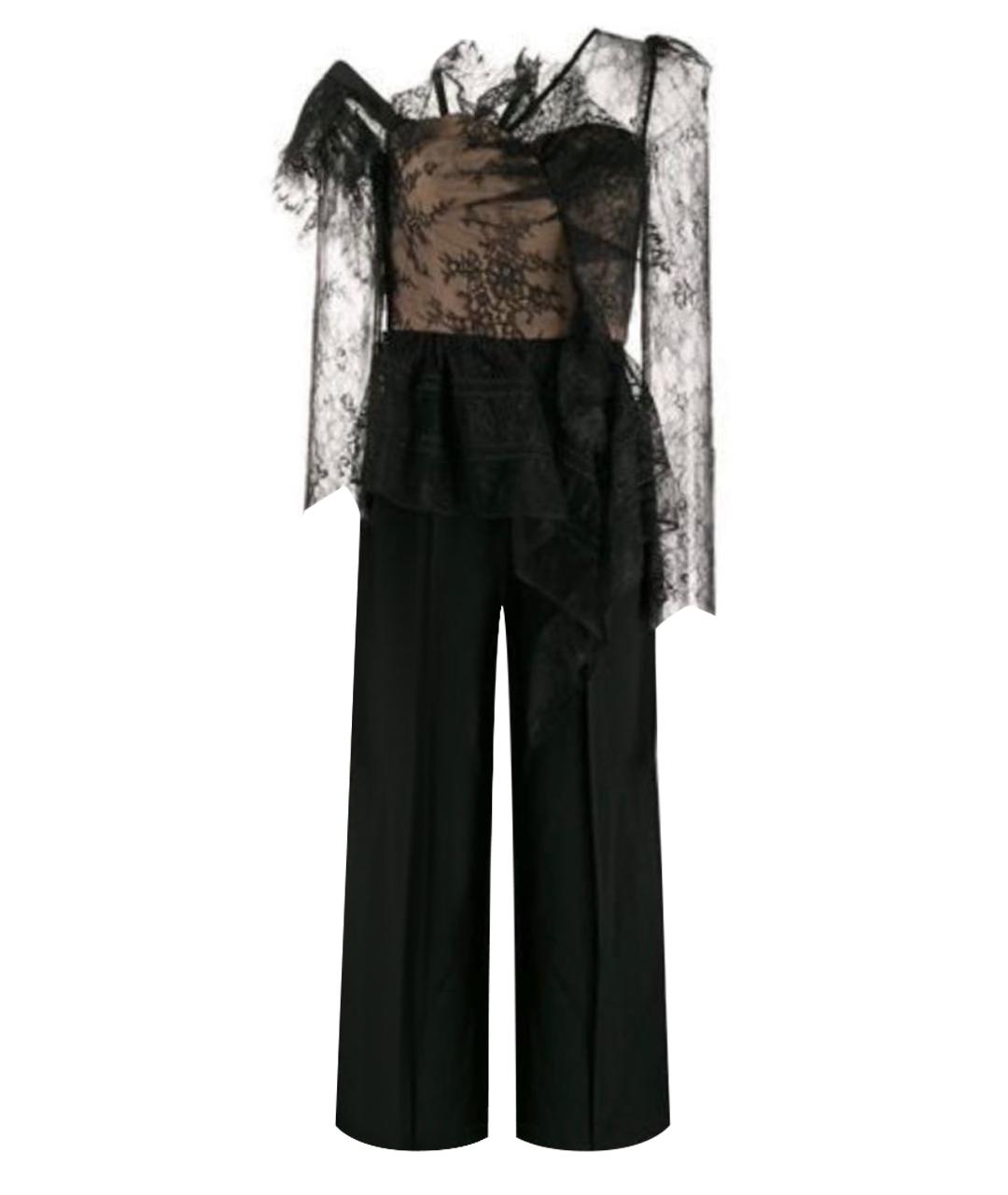 SELF-PORTRAIT Черный кружевной комбинезон, фото 1
