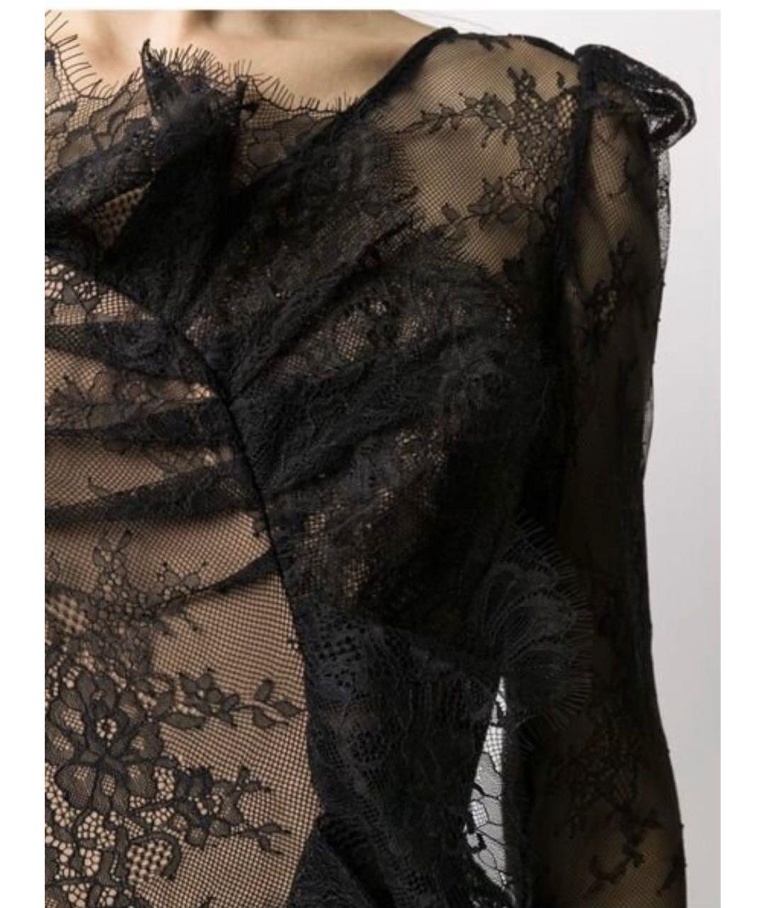 SELF-PORTRAIT Черный кружевной комбинезон, фото 2